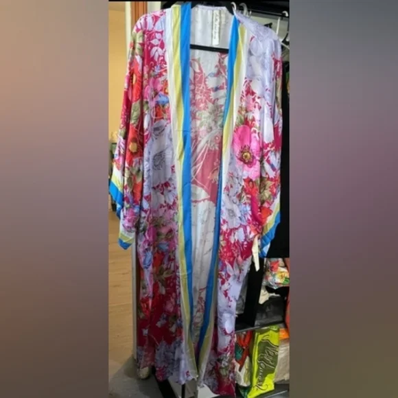 Aratta, Starletta Maxi Kimono In One Size Fits Up To 3xl. - Picture 11 of 13